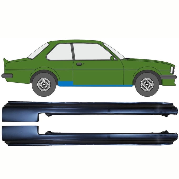 Volledige dorpel voor Opel Ascona B 1975-1981 / Links + Rechts / Set