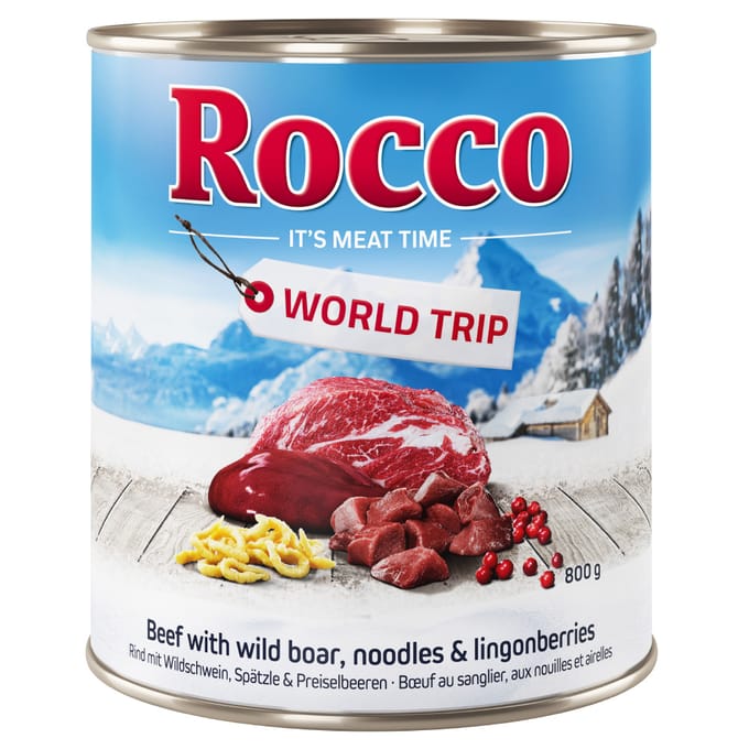 6x800g Wereldreis Oostenrijk Rocco Hondenvoer
