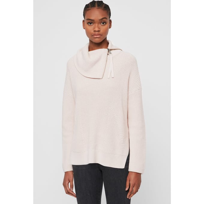 AllSaints Kadine Roll Neck Hush Pink Taglia: M | Maglioni a maglia Outlet | Donna | Rosa