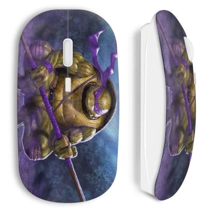 Paarse Ninja Turtle draadloze muis