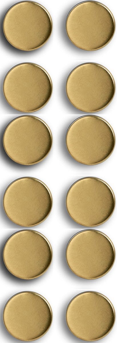 Zeller Magneten - extra sterk - 12x stuks - goud - 2 cm - voor whiteboard en koelkast