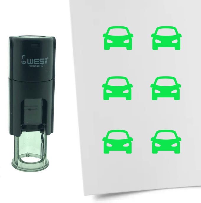 CombiCraft Stempel Auto 10mm rond - groene inkt