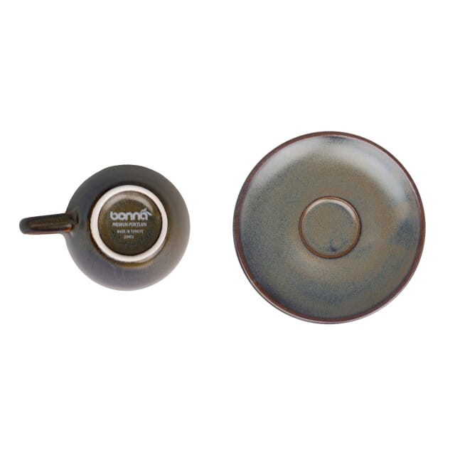 Bonna Gloire - Espresso kopjes & schotel - 80 cc - Porselein - set van 6