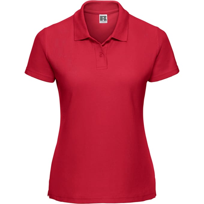 Russell Dames/Dames Klassiek Polycotton Poloshirt (Klassiek rood)