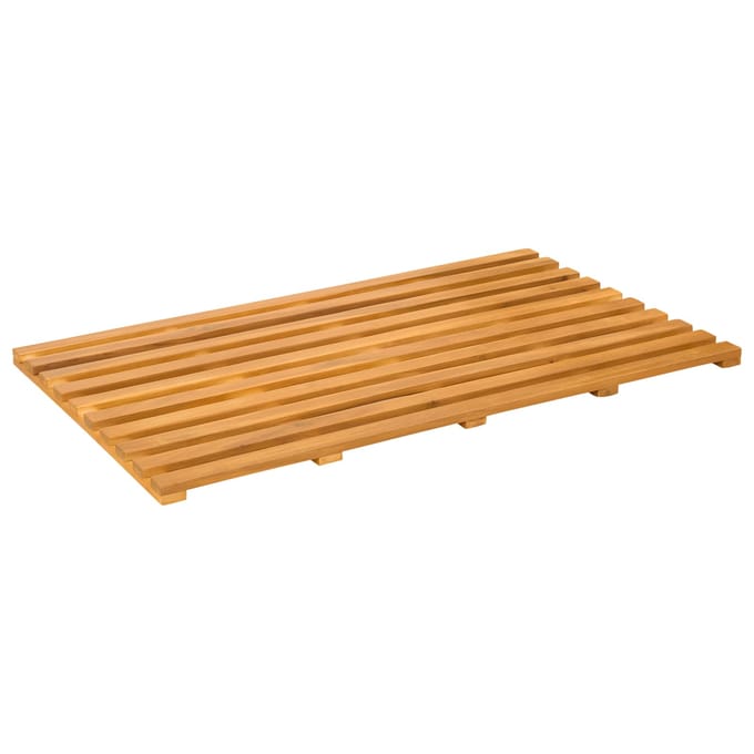 vidaXL - Badmat - Naturel - 80 - x - 48 - cm - Massief - Acacia - Hout
