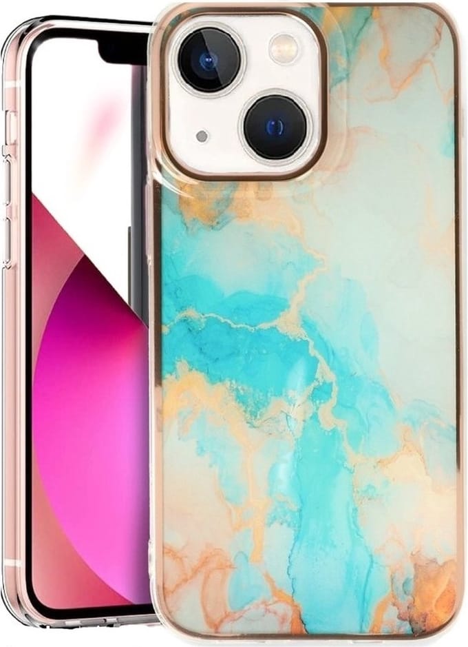 Geschikt voor iPhone 15 Plus-14 Plus â“ Cityhoesje-Marmer Backcover