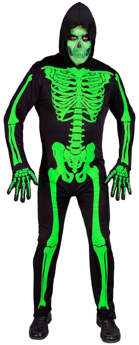 Skelet kostuum volwassenen groen
