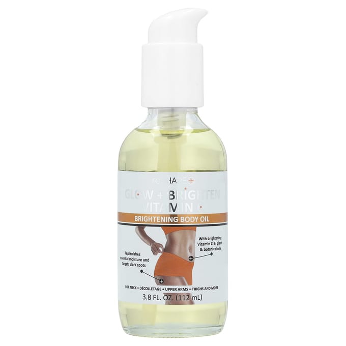 Reshape Plus, Glow + Verhelderende Vitamine C, Verhelderende Lichaamsolie, 112ml (3,8 fl oz) white