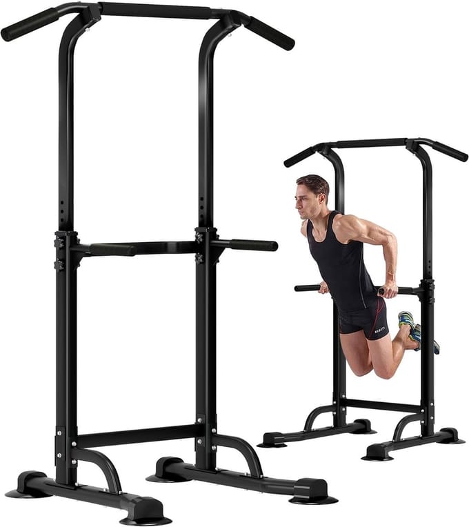 Multifunctioneel Power Tower Fitness Station met Optrekstang en Dip Station