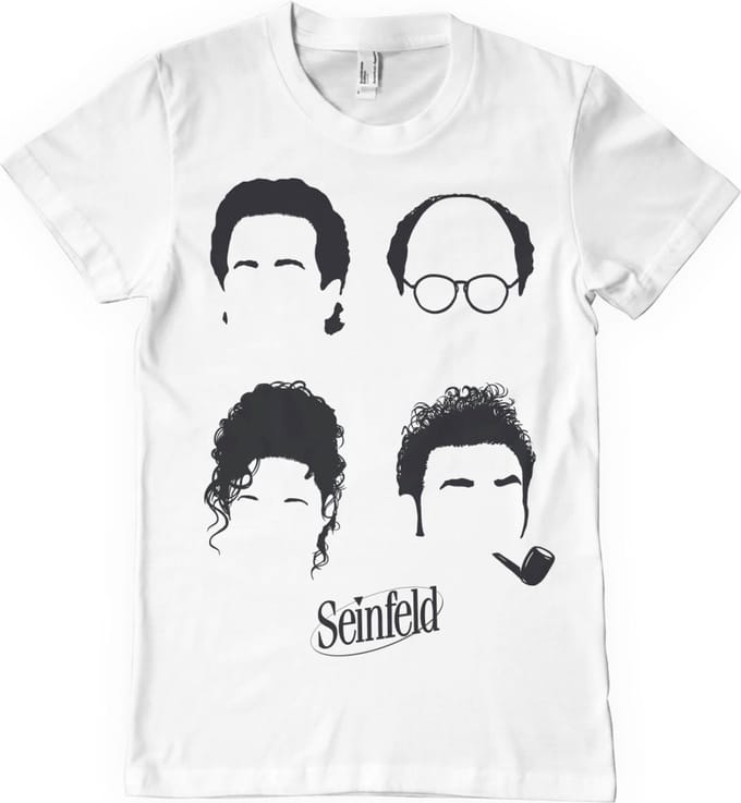 Seinfeld Heren Tshirt -2XL- Characters Wit