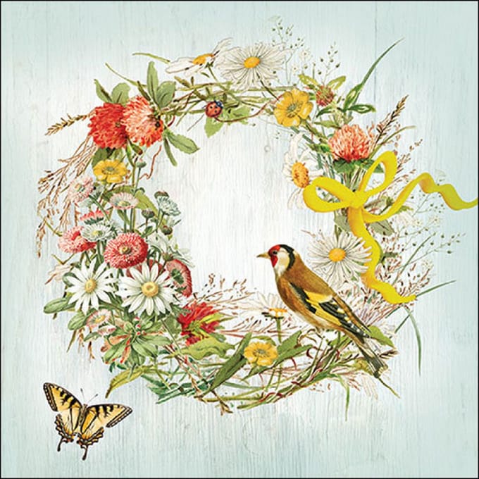 Ambiente - Lunch servetten - Wreath with ribbon