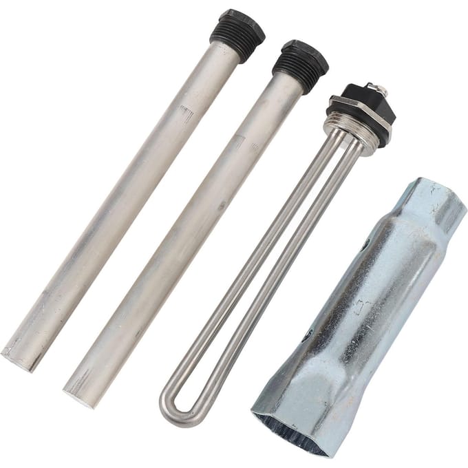 4 Stuks RV Waterverwarmingselement met Sleuteldop Anodestaven 520900 Metaal Verbeterde Prestaties voor RV Waterverwarming gray