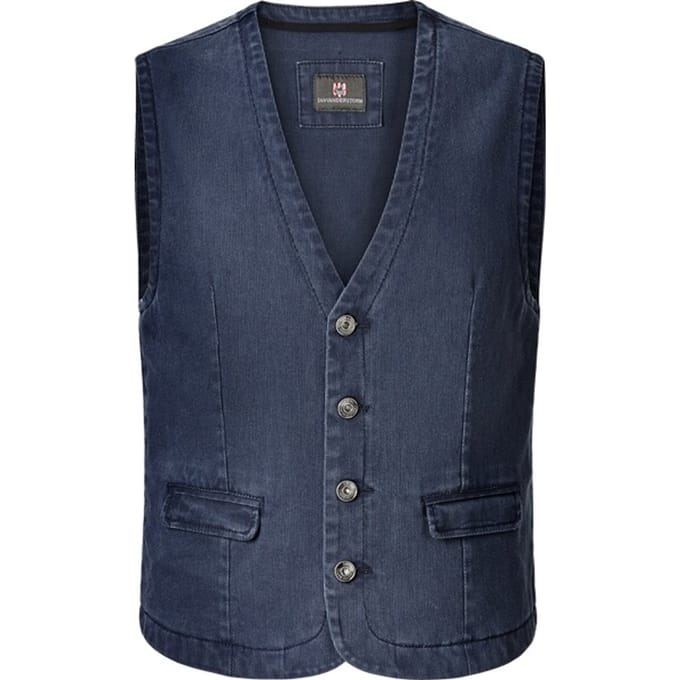 Jan Vanderstorm herren Bodywarmer - 64 - blauw - Plus Size