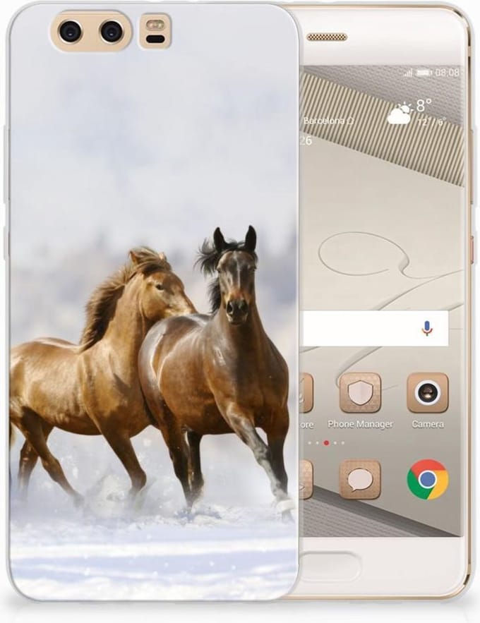 Huawei P10 Plus TPU Hoesje Paarden