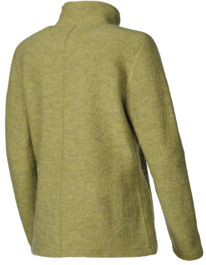 Ivanhoe dames wollen full-zip vest Beata Golden Lime - Groen