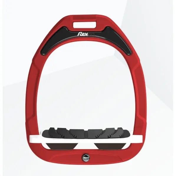 Verstelbare stijgbeugels Grip Rood/Wit/Bruin Flex-On Green Composite