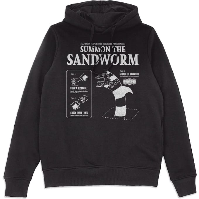 Beetlejuice Sandworm Instructional Hoodie - Black - S