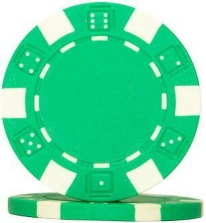 Pokerchip Dice Chip - Groen - 11,5 gram - 25 stuks