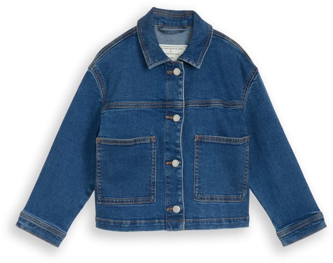 Tom Tailor - Spijkerjasje met stretch - Maat 92/98 - mid stone bright blue denim
