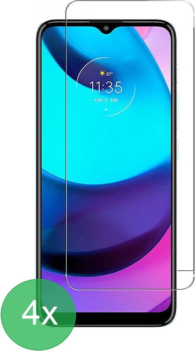 Geschikt Voor: Motorola Moto E20 / E30 / E40 Screenprotector 4x - screen protector - glas - bescherm - beschermglas - ZT Accessoires