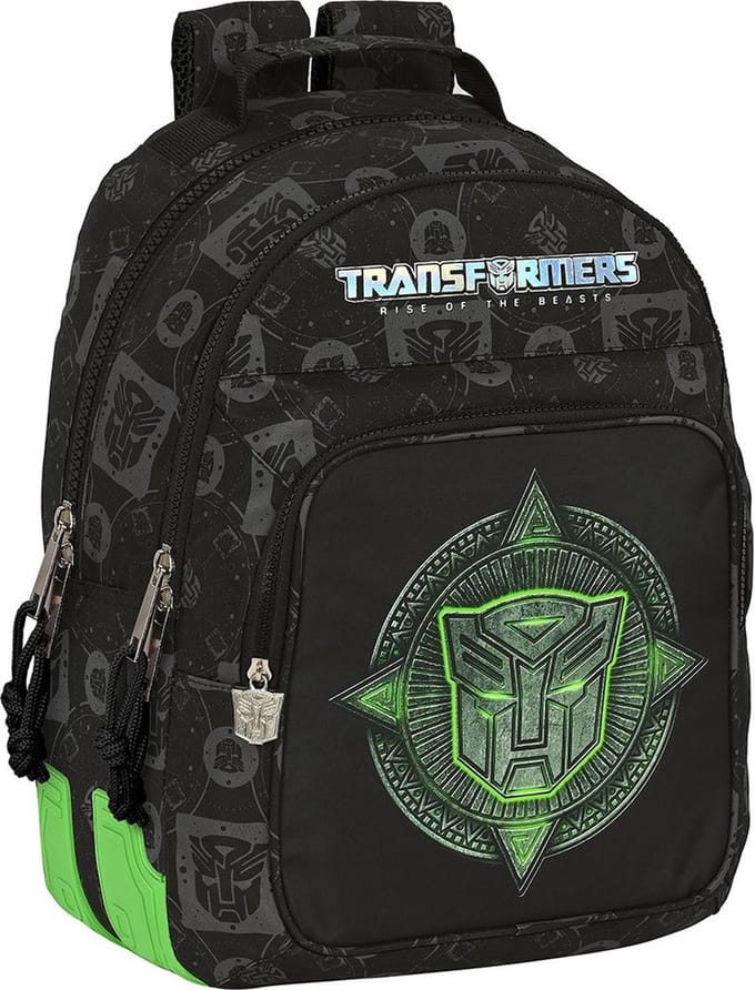 Transformers Rugzak - 3 vakken - Zwart - 32 x 42 x 15 cm