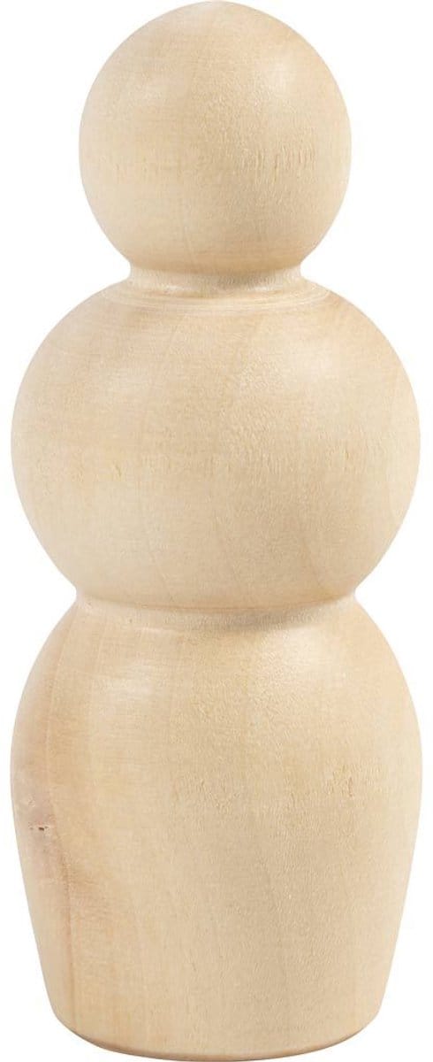 CC Houten Figuur Zandlopervorm 7,5 cm 5 stuks