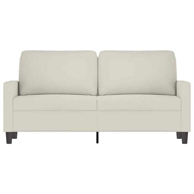 vidaXL Tweezitsbank 140 cm fluweel crèmekleurig