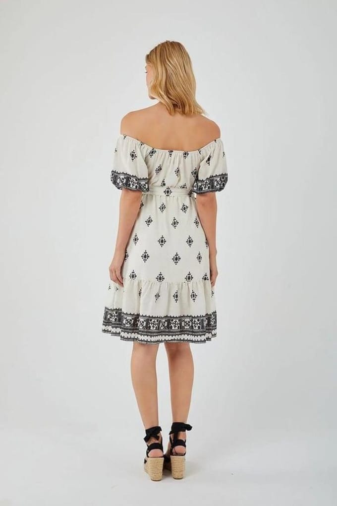 Bloemige Off Shoulder Midi jurk