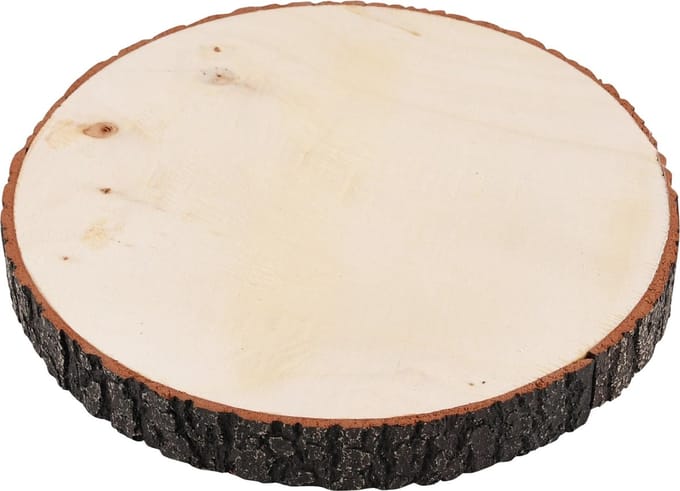Dekoratief | Deco plankje rond, naturel, hout, 20x20x2cm | A245822
