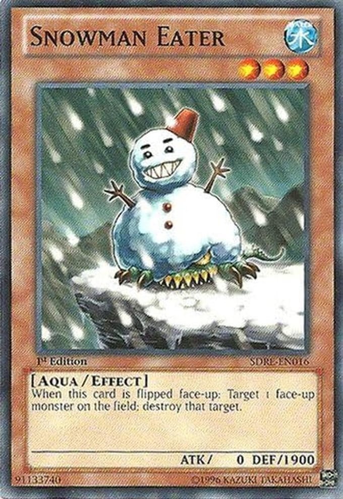 Yu-Gi-Oh! Kaart Snowman Eater SDRE-EN016 Zeldzaamheid Common