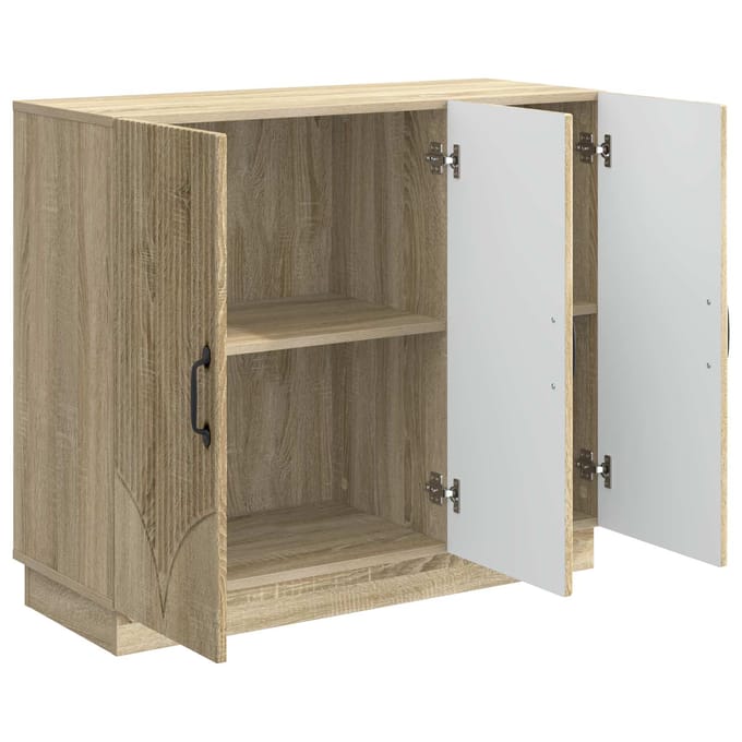 vidaXL - Dressoir - Sonoma - Eiken - 89 - x - 34,5 - x - 77 - cm - Bewerkt - hout