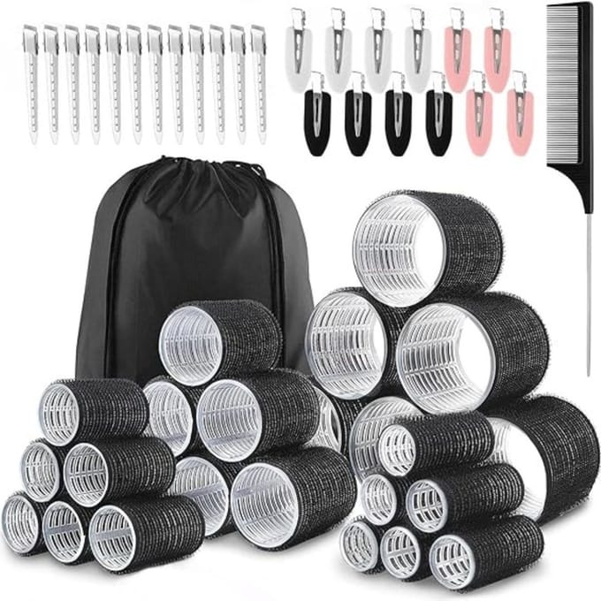Core® Krulset – Krulset Rollers – Haar Kruller – Zwart - 23cm x 15cm x 7cm