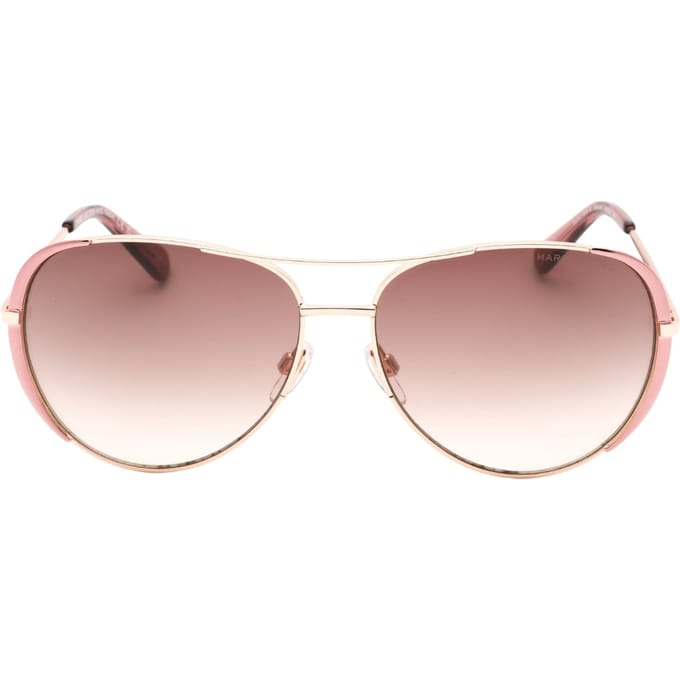 Marc Jacobs bruine lens roze detail gouden zonnebril