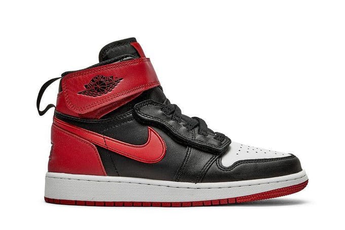 Jordan 1 High FlyEase Bred White Toe (GS) 38 black