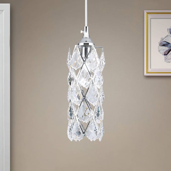 ORION Slanke hanglamp CHARLENE, verchroomd