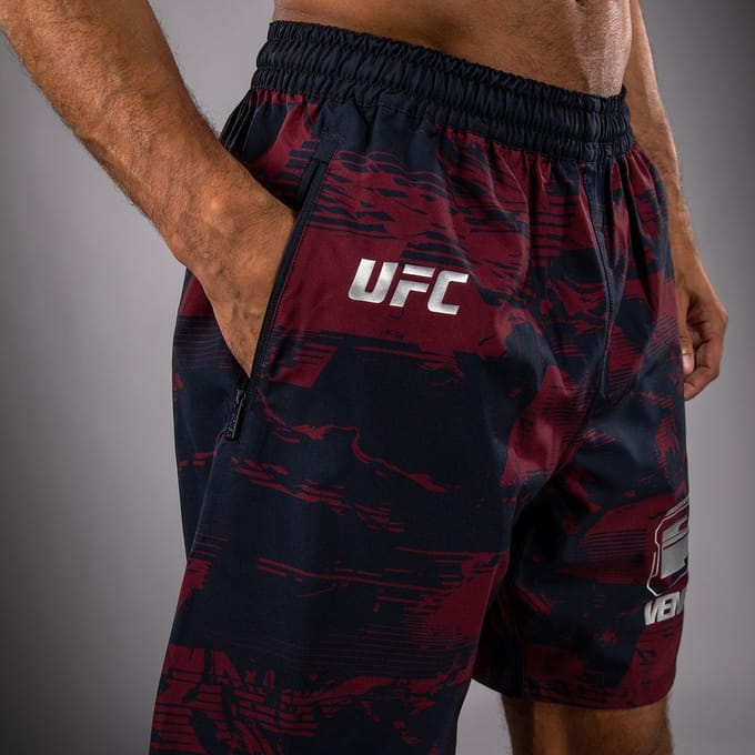 UFC Zenith x Venum Authentic Fight Week Performance Short Marineblauw Bordeauxrood - L