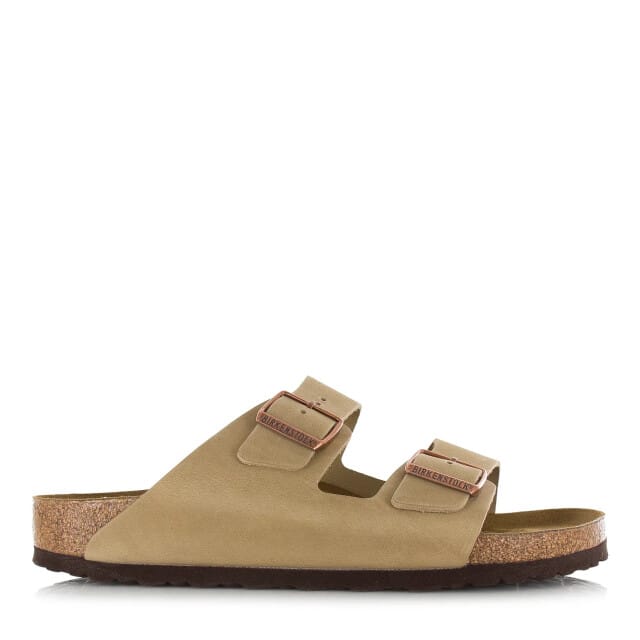 Birkenstock Arizona oiled leather tabacco brown platte sandalen unisex
