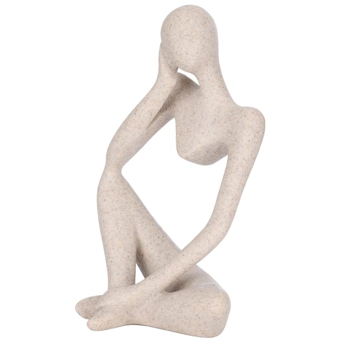 Kantoor Abstracte Sculptuur Standbeeld Studie Hars Mensen Figuur Huisdecoratie (BL521) gray