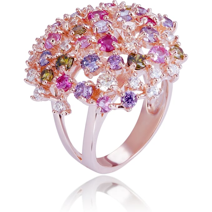 Orphelia Dames 925 Sterling Zilveren Ring - Roze ZR-7451/RG