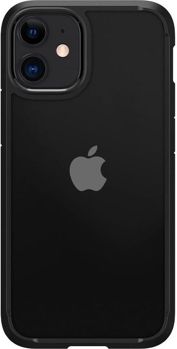 Spigen Crystal Hybrid Apple iPhone 12 Mini Hoesje Transparant Zwart