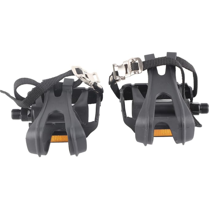 1 paire de sangles de fixation pour pédales de vélo en nylon pour VTT Fixie black