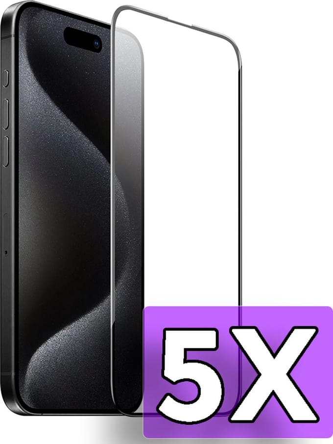 Hoco Glas Geschikt voor Apple iPhone 16 Pro Max - Screenprotector Glas Gehard - Tempered Glass - Volledige Bescherming - 5 Stuks