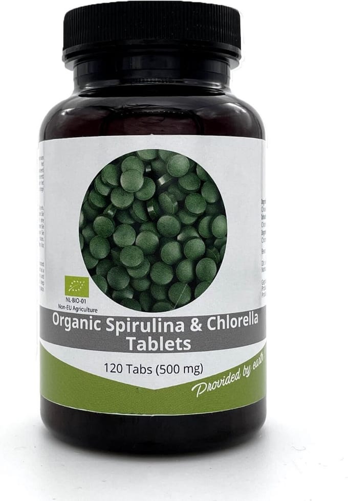 Nutrikraft - Chlorella Spirulina Tabletten Bio 120 Tabletten