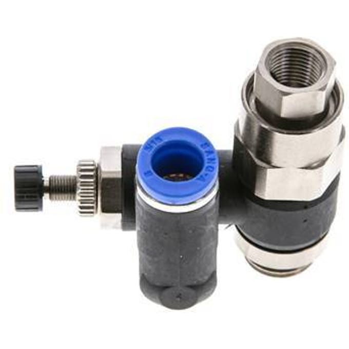 Draaibaar Regelventiel 8 mm - G1/4''-G1/8'' Regeling-Uit Messing/Nylon Indirect Gestuurde Terugslagklep