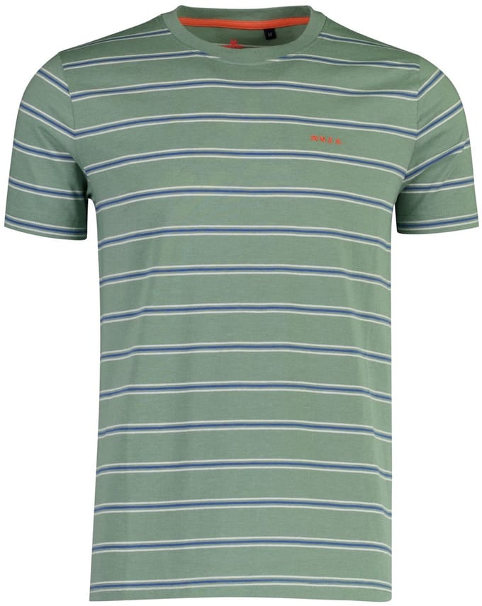 T-shirt New Zealand gestreept groen katoen-mix
