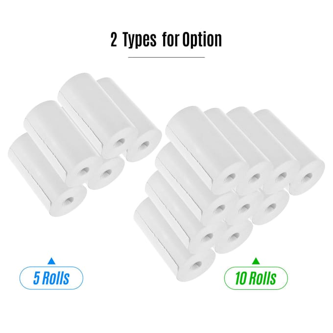 Thermische bonpapierrollen 57*25mm Ticketprinten voor kassa POS-bonprinter 5 pcs wit