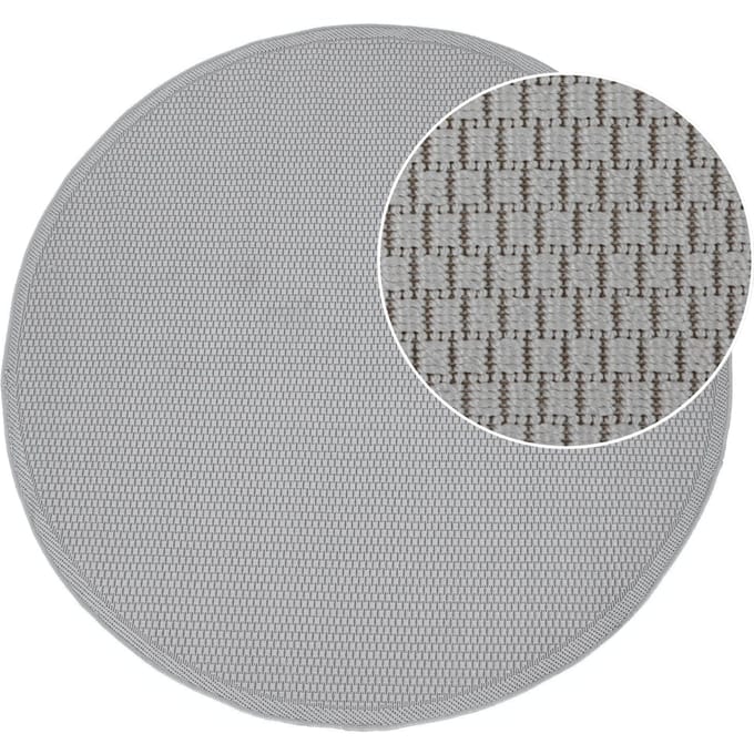 Binnen- en buitenkleed Timba grijs  160 cm rond