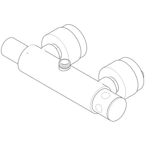 Dornbracht shower thermostat housing, complete 04170104401-00