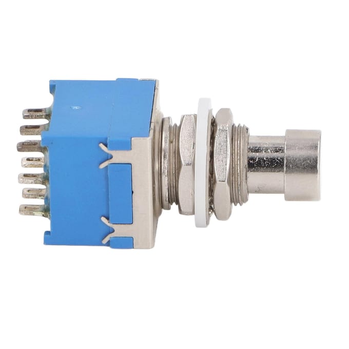 Pédale d'effet guitare, interrupteur à pied, 9 broches, 3PDT, bouton poussoir True Bypass, effets guitare gray
