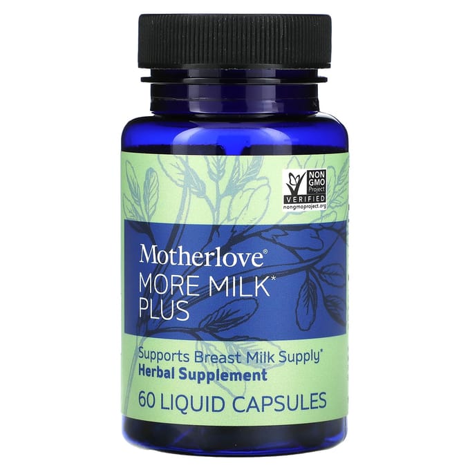 Motherlove, borstvoeding, More Milk Plus, 60 vloeibare capsules